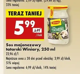 Biedronka Sos tatarski Winiary oferta