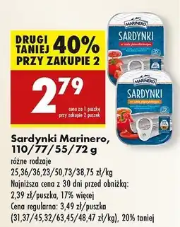 Biedronka Sardynki w sosie paprykowym Marinero oferta