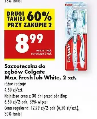 Biedronka Szczoteczka do zębów Colgate Max Fresh oferta