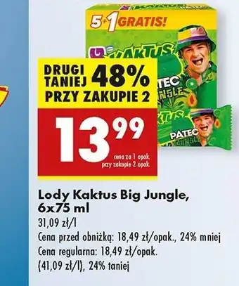 Biedronka Lody big jungle patec Nestle Kaktus oferta