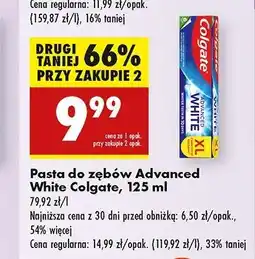 Biedronka Pasta do zębów Colgate Advanced White oferta