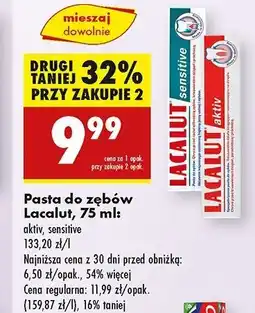 Biedronka Pasta do zębów Lacalut Aktiv oferta