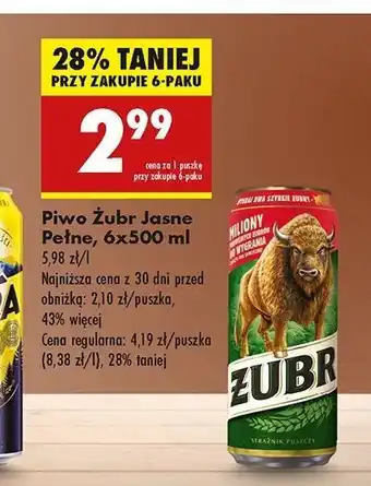 Biedronka Piwo Żubr 1768 oferta