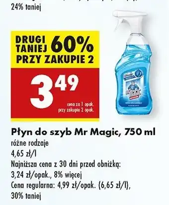 Biedronka Płyn do szyb blask bez smug Mr Magic oferta