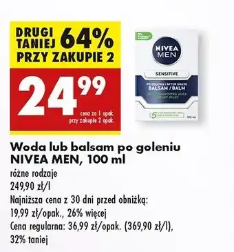 Biedronka Balsam po goleniu łagodzący Nivea Men Sensitive oferta