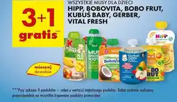 Biedronka Mus gruszki-banany-pomarańcze-mango z ryżem Hipp Hippis Sport oferta