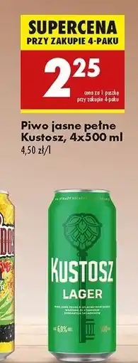 Biedronka Piwo Kustosz Lager oferta