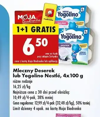 Biedronka Deserek malinowy Nestle Yogolino (Jogolino) oferta