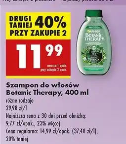 Biedronka Szampon do włosów zielona herbata & eukaliptus cytrus Garnier Botanic Therapy oferta