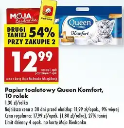 Biedronka Papier toaletowy komfort Queen oferta