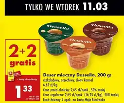 Biedronka Pudding o samku słonego karmelu Dessella oferta