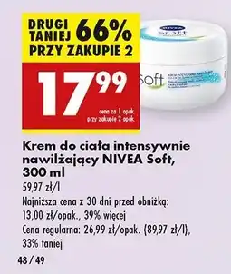 Biedronka Krem do twarzy i ciała intensywnie nawilżający Nivea Soft oferta