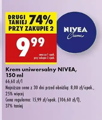 Biedronka Krem do twarzy i ciała Nivea Creme oferta