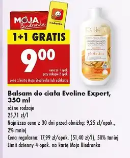 Biedronka Balsam do ciała ujędrniająco-nawilżający 3w1 Eveline Argan Oil oferta