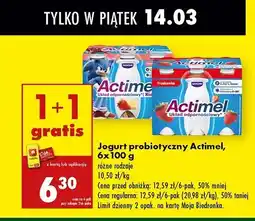 Biedronka Jogurt truskawka Danone Actimel oferta