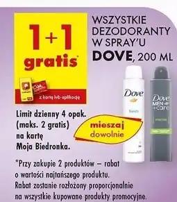 Biedronka Dezodorant extra fresh Dove Men+Care oferta