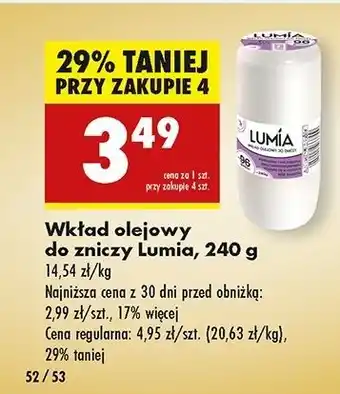 Biedronka Wkład olejowy do zniczy Lumia oferta