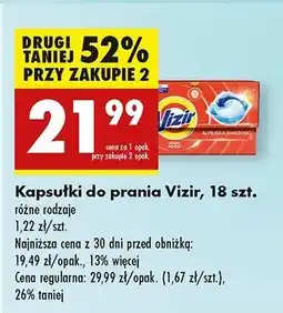 Biedronka Kapsułki do prania alpejska świeżość Vizir All In One Pods oferta