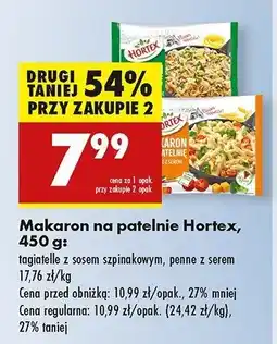 Biedronka Makaron na patelnię z sosem serowym Hortex oferta