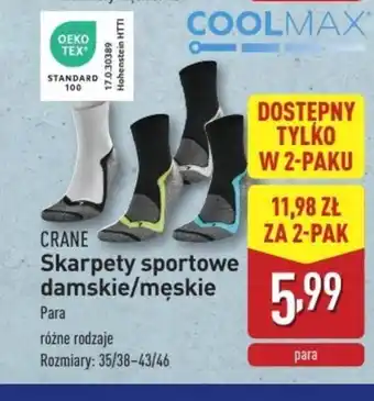 ALDI Skarpety sportowe Crane oferta