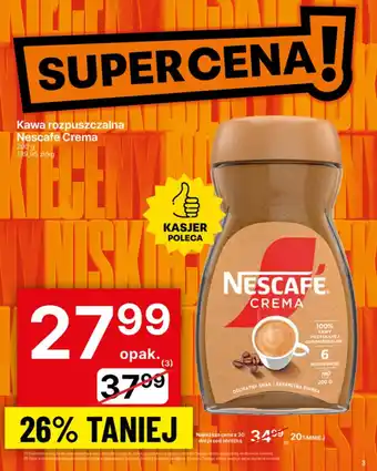 Delikatesy Centrum Kawa rozpuszczalna Nescafe Crema oferta