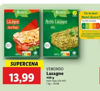 Lidl Pesto lasagne z tofu Vemondo oferta