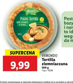 Lidl Tortilla ziemniaczana z ciecierzycą i cebulą Vemondo oferta