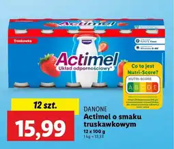 Lidl Jogurt truskawka Danone Actimel oferta