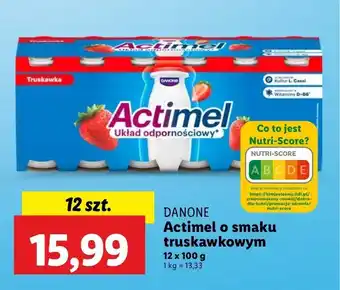 Lidl Jogurt truskawka Danone Actimel oferta