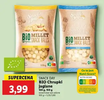 Lidl Chrupki jaglane solone bio Snack Day oferta