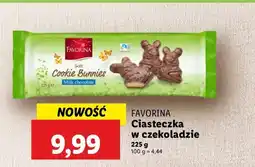 Lidl Ciasteczka króliczki w mlecznej czekoladzie Favorina oferta