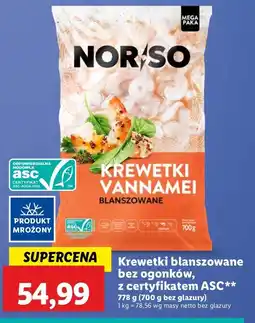 Lidl Krewetki vannamei blanszowane Norso oferta