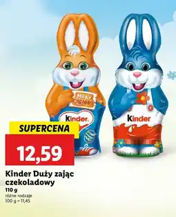 Lidl Zając wielkanocny milky caramel Kinder oferta