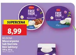 Lidl Ser burrata bez laktozy Milbona oferta