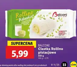 Lidl Ciastka rollino pistacja Balconi oferta