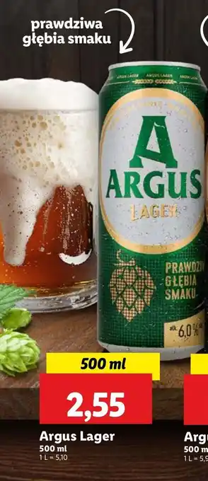 Lidl Piwo Argus Lager oferta