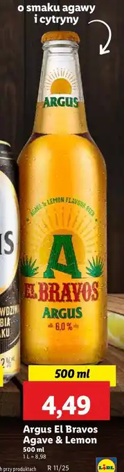 Lidl Piwo o smaku tequili Argus El Bravos oferta