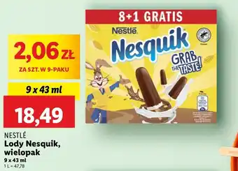 Lidl Lody kakaowo-waniliowe Nesquik oferta