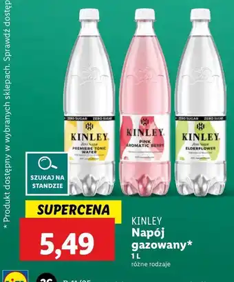 Lidl Napój elderflower zero Kinley oferta