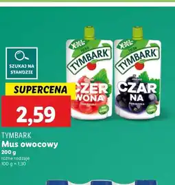 Lidl Mus jabłko czerwona porzeczka Tymbark 1936 oferta