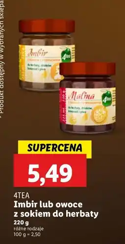 Lidl Malina z sokiem cytrynowym 4Tea oferta