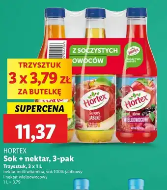 Lidl Zestaw: sok jabłko + nektar multiwitamina wieloowocowy Hortex oferta