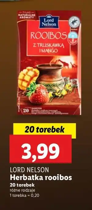 Lidl Herbata z truskawką i mango Lord Nelson Rooibos oferta