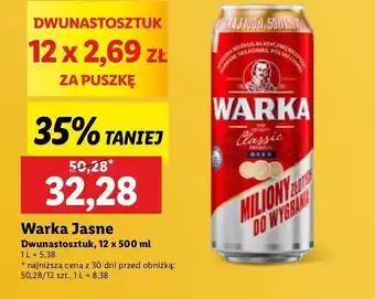 Lidl Piwo Warka oferta