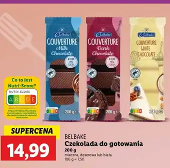 Lidl Czekolada do rozpuszczania mleczna Belbake oferta