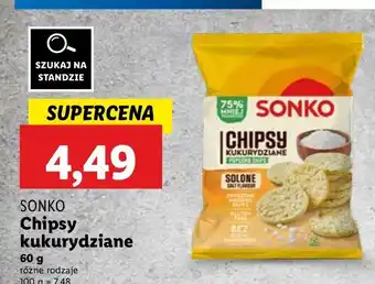 Lidl Chipsy kukurydziane solone Sonko oferta