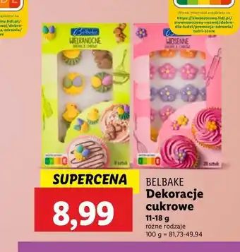 Lidl Dekoracje cukrowe wiosenne Belbake oferta