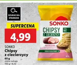 Lidl Chipsy z ciecierzycy wędzona szynka Sonko oferta