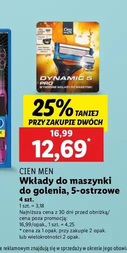 Lidl Wkłady do maszynki Cien Men oferta