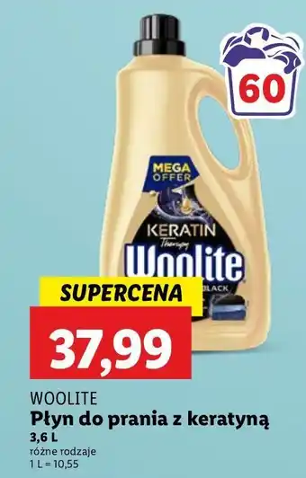 Lidl Płyn do prania dark Woolite Keratin oferta